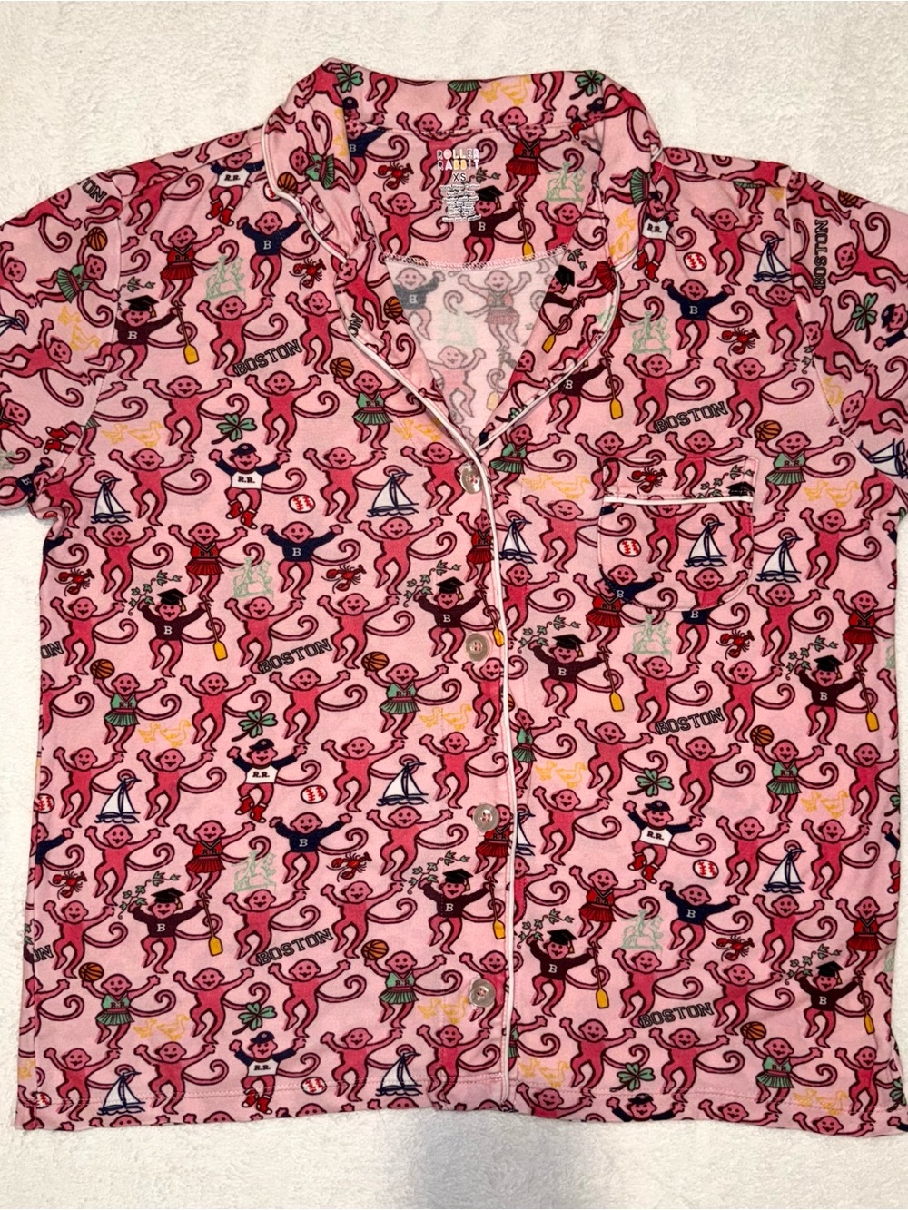 Women’s Roller Rabbit EXCLUSIVE LIMITED EDITION Boston Massachusetts Polo Pajama - Picture 6 of 8